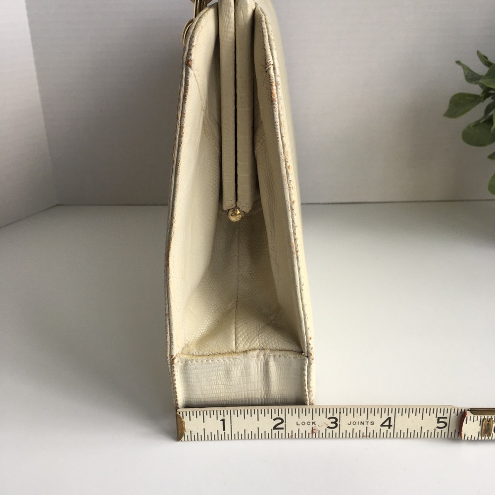 Vintage Creme Lizard Bag - Picture 6 of 11